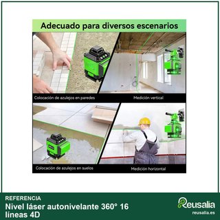 Nivel láser autonivelante 360° 16 líneas 4D