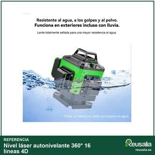 Nivel láser autonivelante 360° 16 líneas 4D