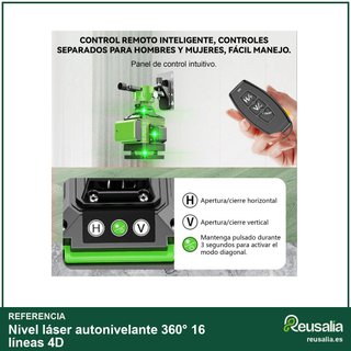 Nivel láser autonivelante 360° 16 líneas 4D