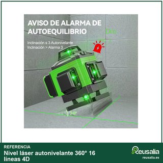 Nivel láser autonivelante 360° 16 líneas 4D