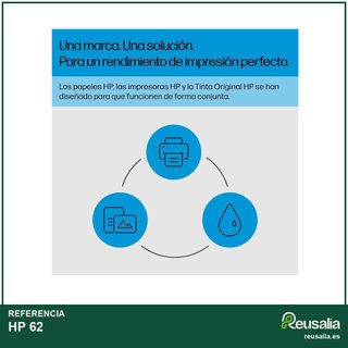 HP 62 Pack cartuchos tinta negro tricolor
