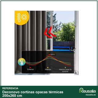 Deconovo cortinas opacas térmicas 200x260 cm