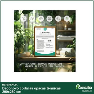 Deconovo cortinas opacas térmicas 200x260 cm
