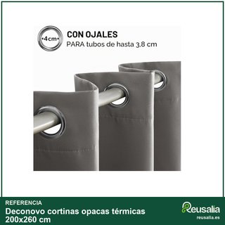 Deconovo cortinas opacas térmicas 200x260 cm