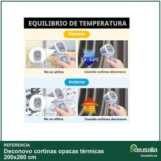 Deconovo cortinas opacas térmicas 200x260 cm