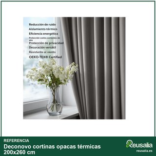 Deconovo cortinas opacas térmicas 200x260 cm