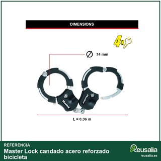 Master Lock candado acero reforzado bicicleta