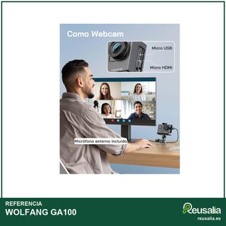 WOLFANG GA100 cámara deportiva 4K sumergible