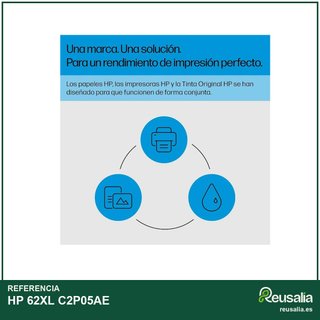 HP 62XL cartucho tinta negro alta capacidad