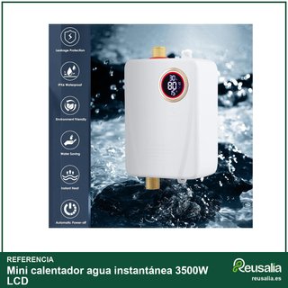 Mini calentador agua instantánea 3500W LCD