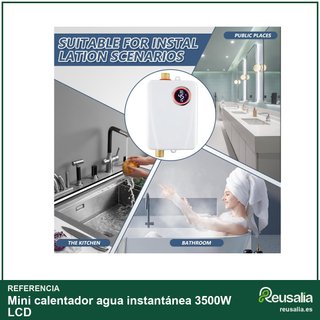 Mini calentador agua instantánea 3500W LCD