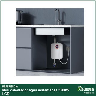 Mini calentador agua instantánea 3500W LCD