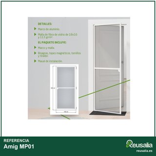 Amig MP01 Mosquitera puerta aluminio ajustable