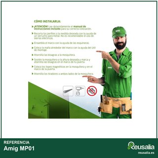 Amig MP01 Mosquitera puerta aluminio ajustable