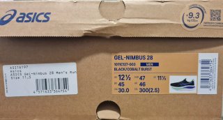Zapatillas ASICS GEL NIMBUS 28 Talla 47 Nuevas