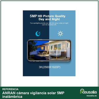 ANRAN cámara vigilancia solar 5MP inalámbrica