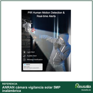 ANRAN cámara vigilancia solar 5MP inalámbrica