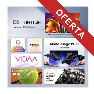 - Hisense 55E6NT Smart TV 55" UHD 4K Dolby