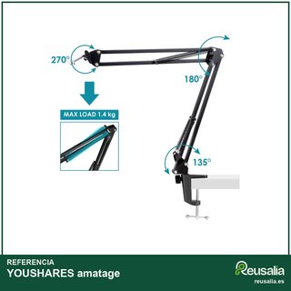 YOUSHARES soporte micrófono Blue Yeti espuma