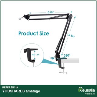 YOUSHARES soporte micrófono Blue Yeti espuma