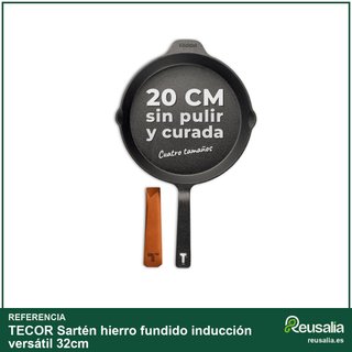 Sartén hierro fundido inducción versátil 32cm