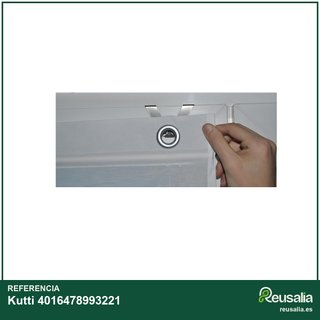 Estor plegable opaco con ojales gris