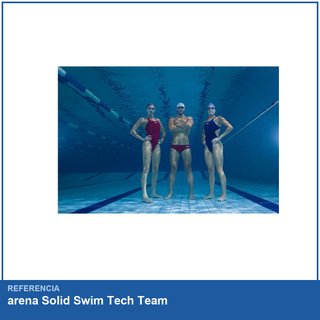 arena Solid Swim Tech Team bañador mujer una pieza