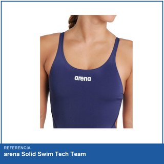 arena Solid Swim Tech Team bañador mujer una pieza