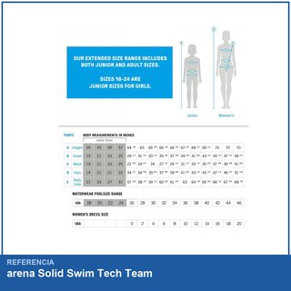 arena Solid Swim Tech Team bañador mujer una pieza