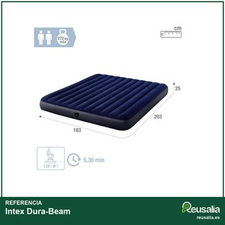 Intex colchón hinchable Dura-Beam 183x203 cm