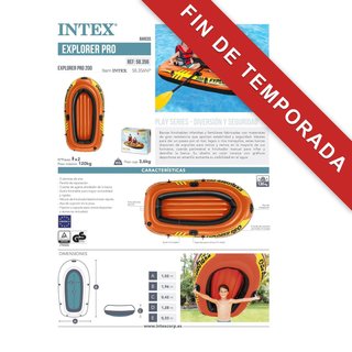 Intex Explorer Pro barco hinchable 3 cámaras