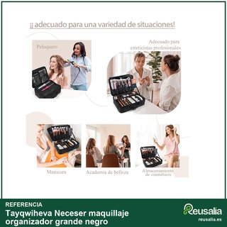 Neceser belleza organizador grande negro