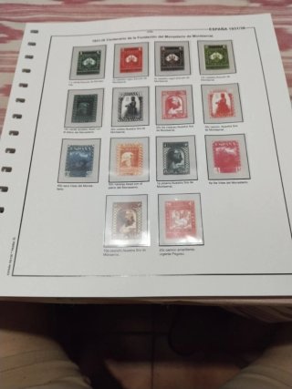Hoja Filatélica II República hasta estado español