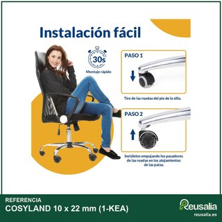 COSYLAND ruedas silla oficina silenciosas [5YCP]