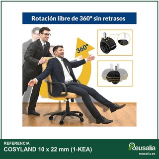 COSYLAND ruedas silla oficina silenciosas [5YCP]