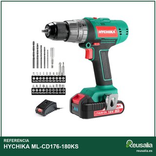 HYCHIKA Taladro Percutor Atornillador 18V 45Nm