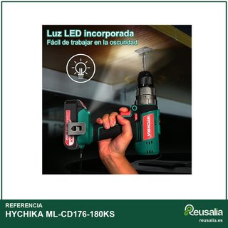 HYCHIKA Taladro Percutor Atornillador 18V 45Nm