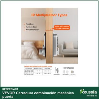 VEVOR Cerradura combinación mecánica puerta