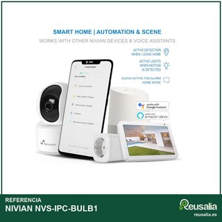 NIVIAN cámara vigilancia wifi 360 grados