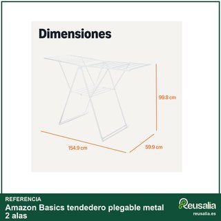 Amazon Basics tendedero plegable metal 2 alas