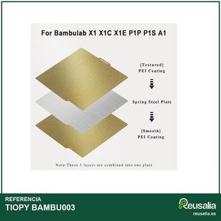 TIOPY placa doble cara acero flexible