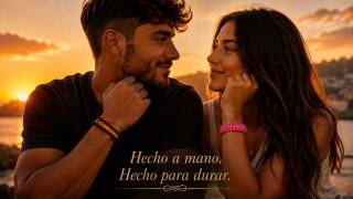 Pulsera y Llavero Paracord Rosa