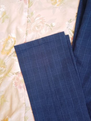 Pantaloni Bucalo Tessuto Lanificio Campore 46 blu