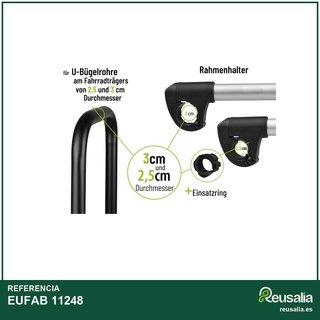 EUFAB 11248 soporte marco bicicleta correa