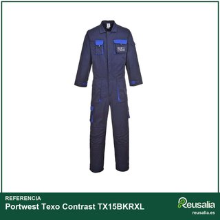 Portwest Buzo Texo Contrast XL negro