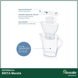 BRITA Marella jarra filtradora agua 2.4L digital