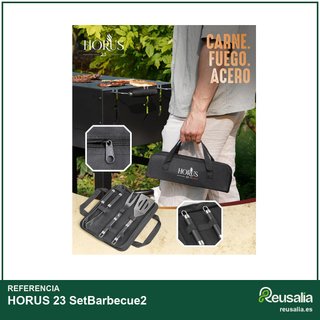 HORUS 23 Kit barbacoa acero inoxidable resistente