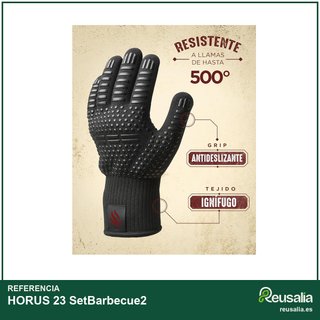 HORUS 23 Kit barbacoa acero inoxidable resistente