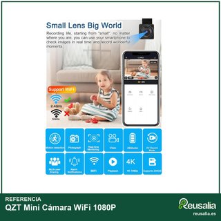QZT cámara compacta inalámbrica gran angular