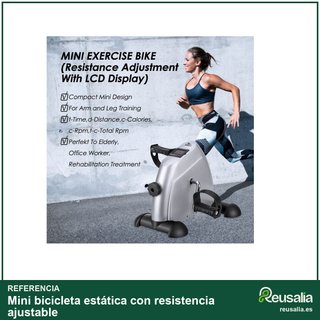 Mini bicicleta estática con resistencia ajustable